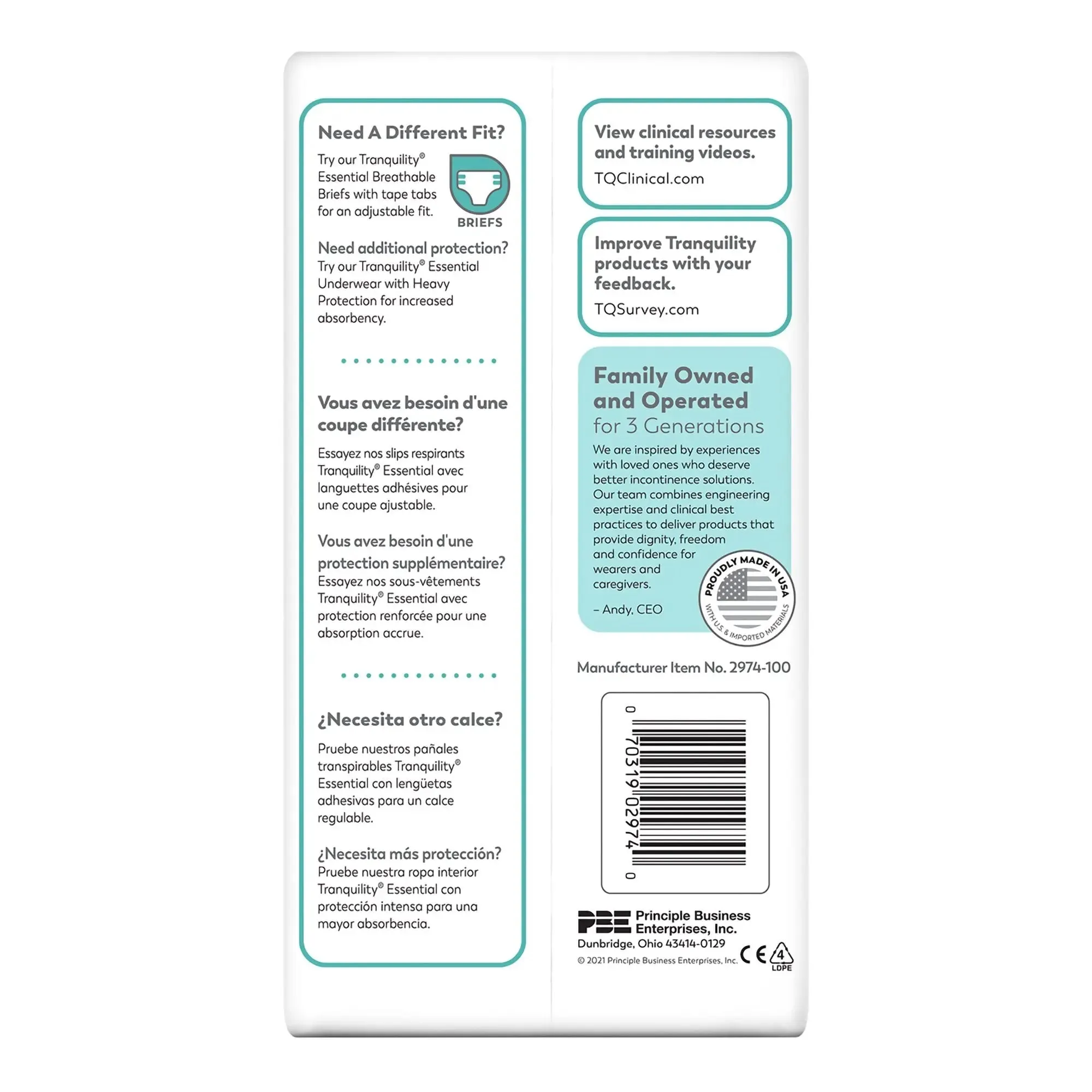 ComfortCare™ Absorbent Underwear, Small