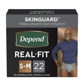 Depend® Real Fit® Maximum Absorbent Underwear, Small / Medium, 22 per Package
