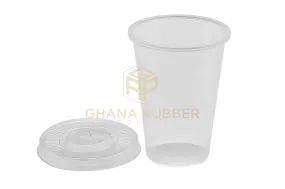 Disposable Plastic Cups 250cc Transparent   Flat Lids