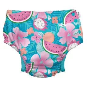 Eco Snap Reusable Swimsuit Diaper - Aqua Tropical Fruit