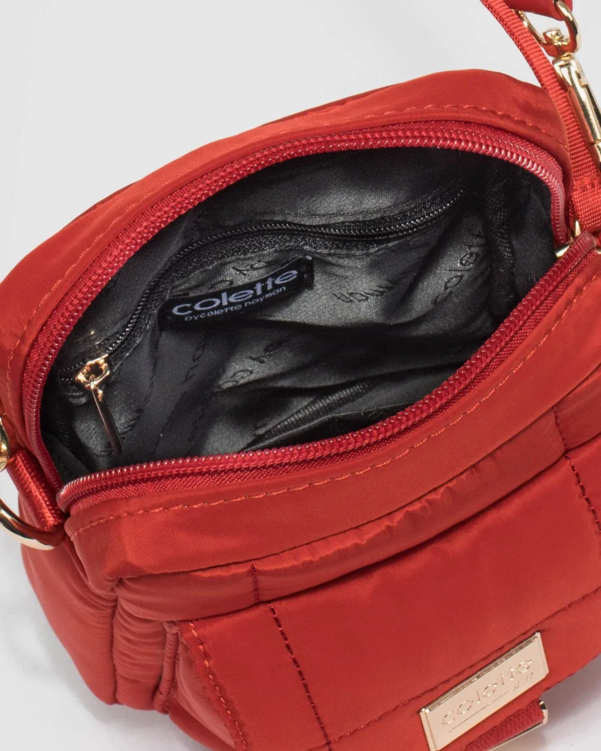 Emma Lock Orange Crossbody Bag