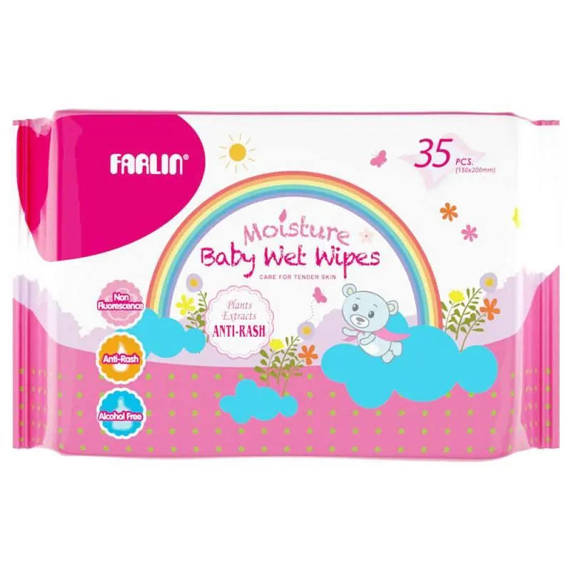 Farlin Anti-Rash Baby Wet Wipes 35 Sheets - 72 Pieces