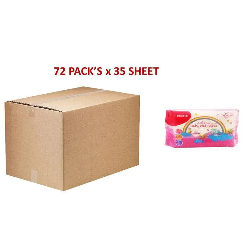 Farlin Anti-Rash Baby Wet Wipes 35 Sheets - 72 Pieces