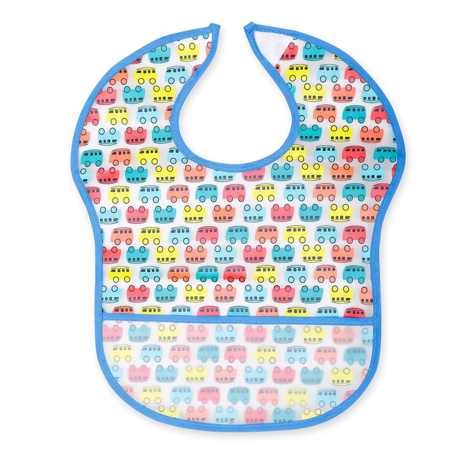 Feeding Bibs Pack Of 2 Crumb Catcher Waterproof Surfer Dude Blue
