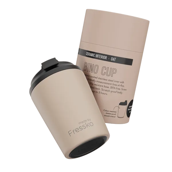 Fressko Reusable Bino Insulated Cup - 8oz Oat