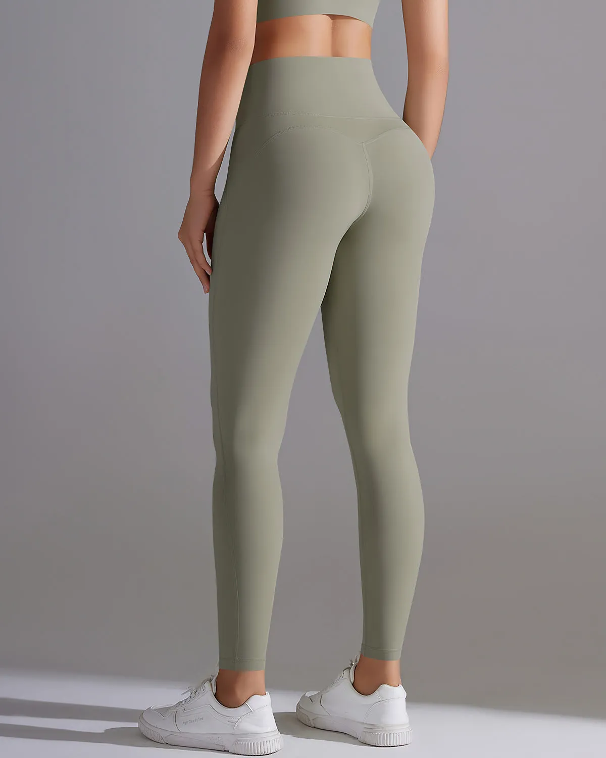 Giselle Seamless Leggings - Olive Gray