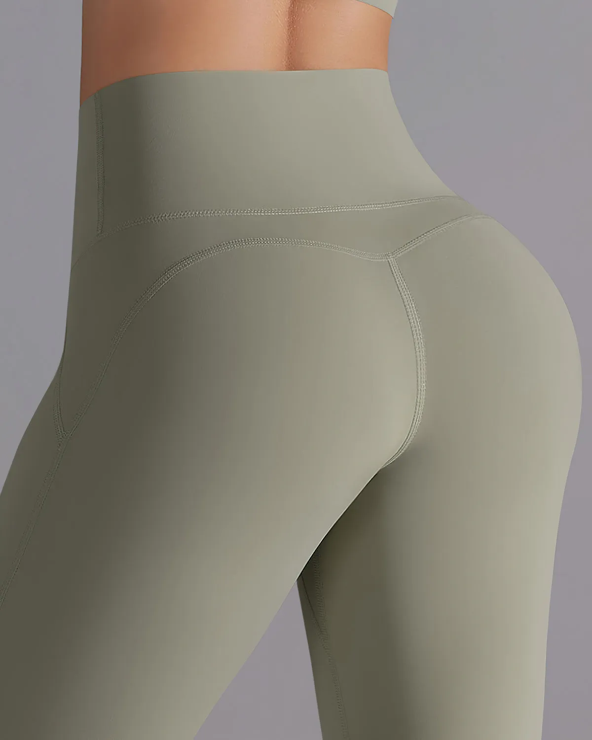 Giselle Seamless Leggings - Olive Gray