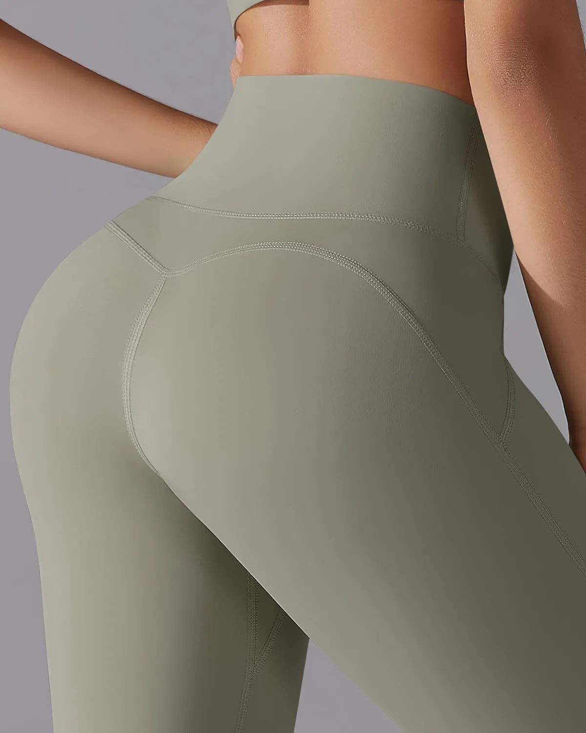 Giselle Seamless Leggings - Olive Gray