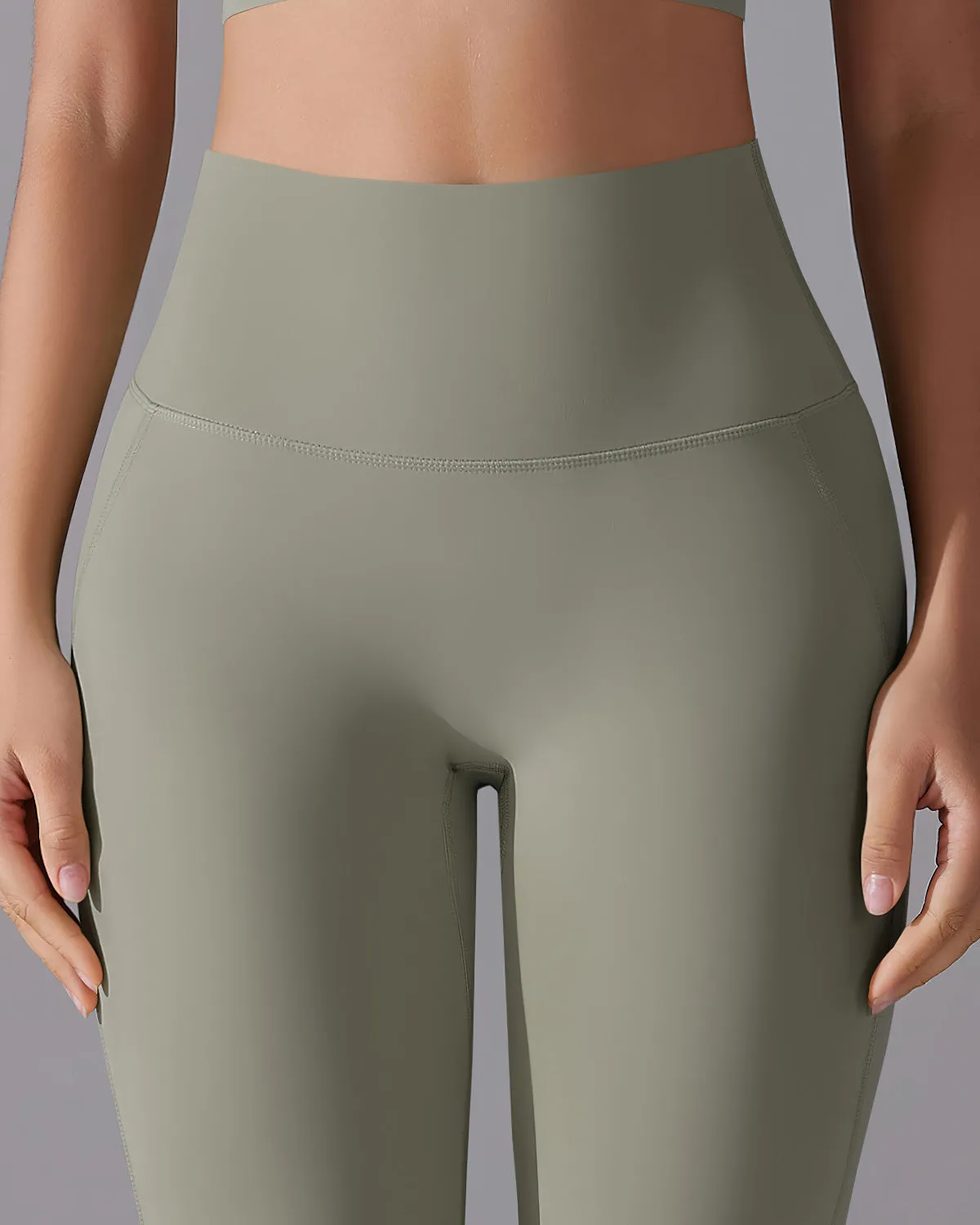 Giselle Seamless Leggings - Olive Gray