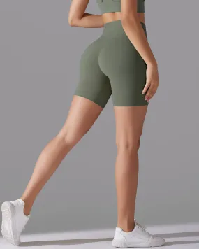 Giselle Seamless Shorts - Army Green