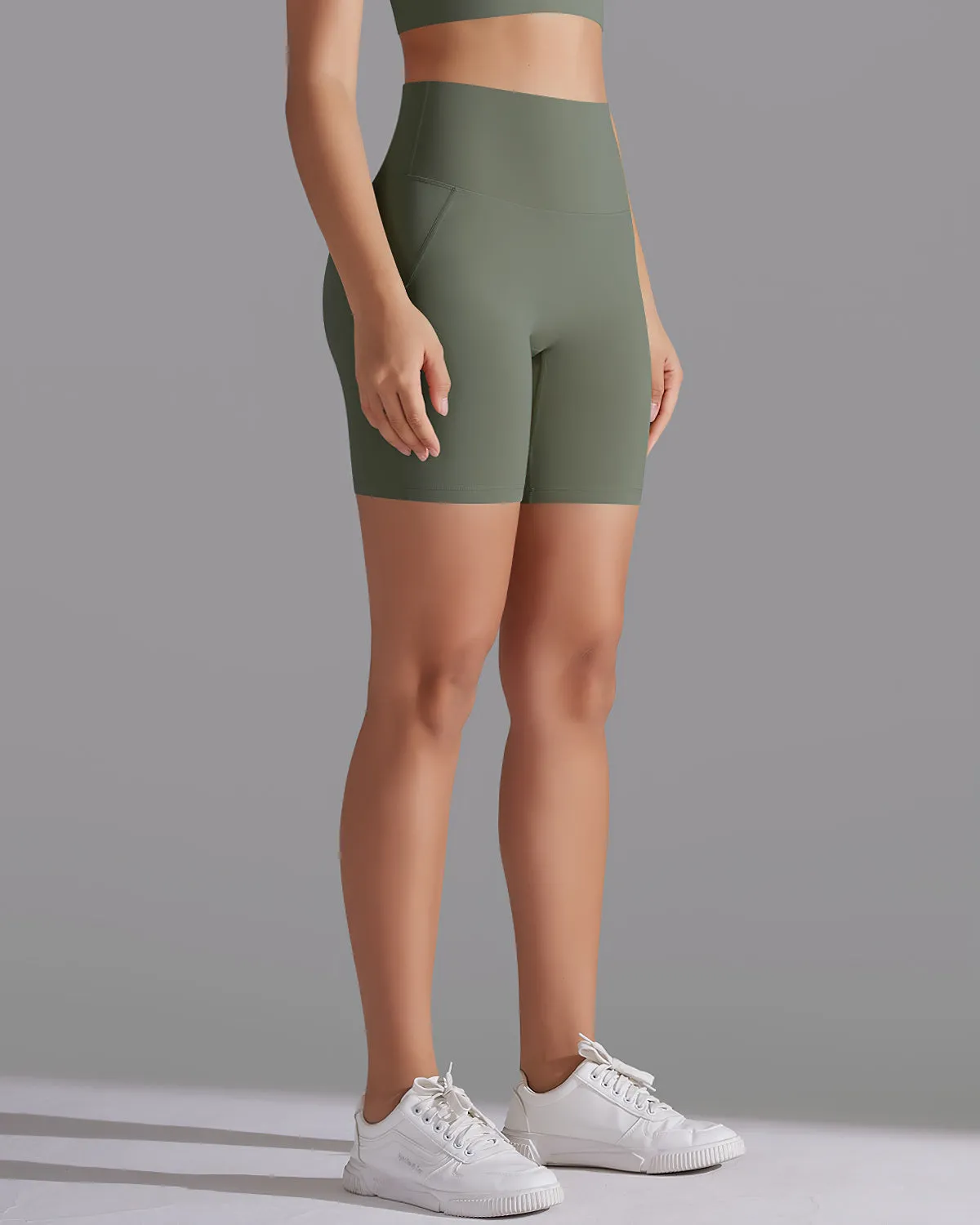 Giselle Seamless Shorts - Army Green