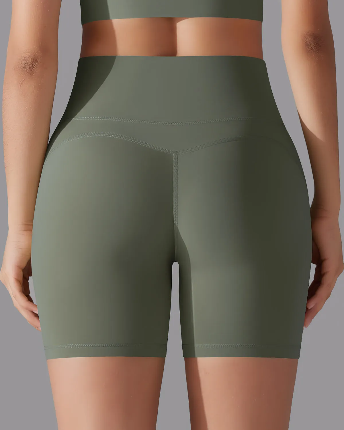 Giselle Seamless Shorts - Army Green