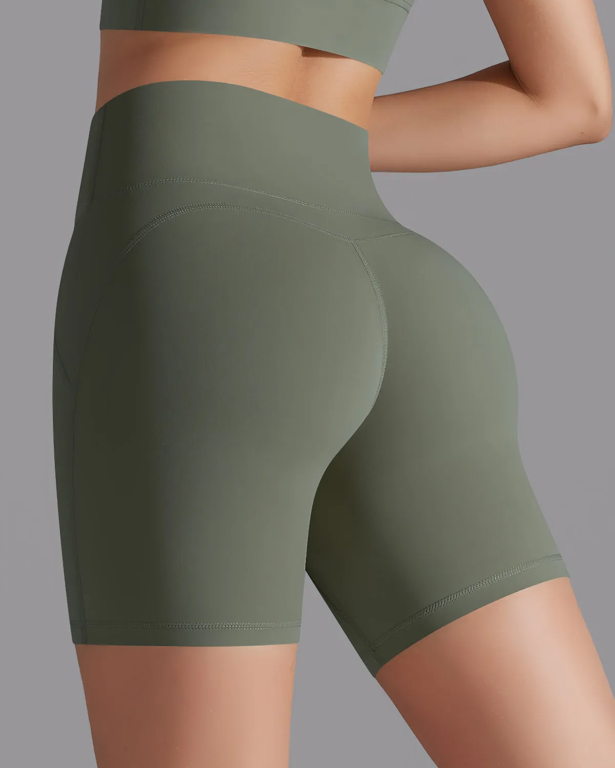 Giselle Seamless Shorts - Army Green