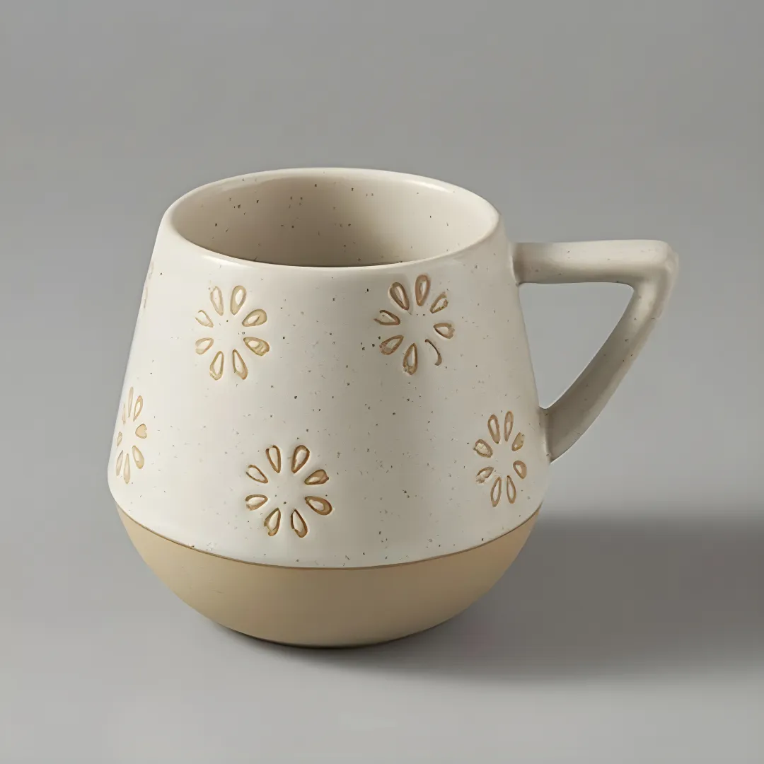 Handmade Japanese Style Stoneware Mug - 400ml Retro Ceramic Cup with Premium Quality