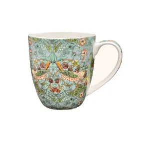 Heritage William Morris Strawberry Thief Bullet Tea & Coffee Mug Aqua 350ml