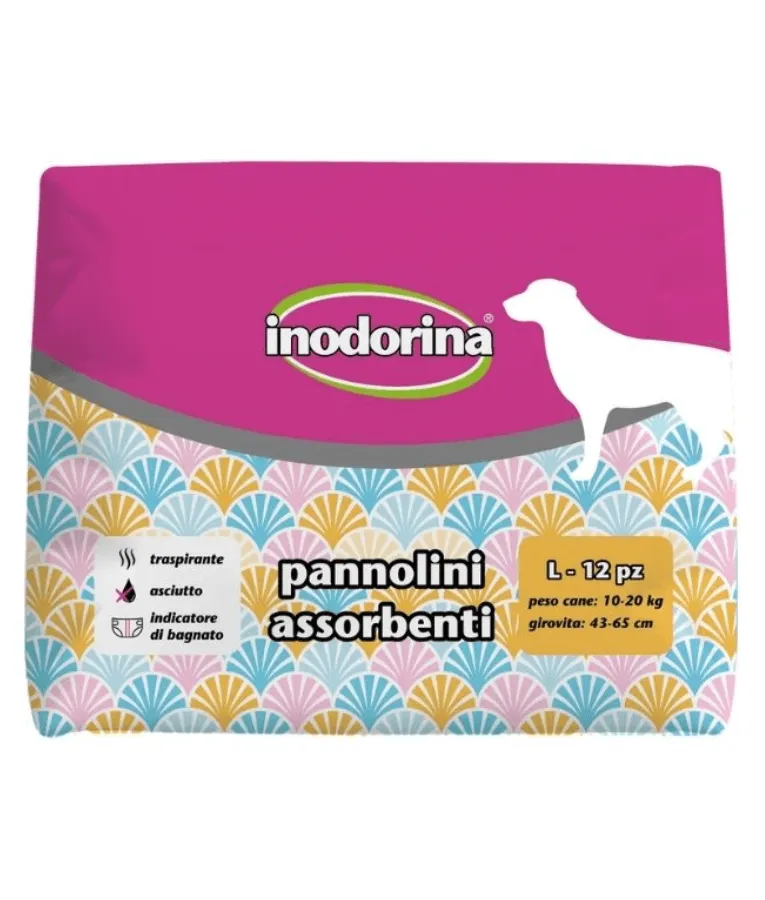 Inodorina Absorbent Diapers (S,M,L,XL) 12Pcs