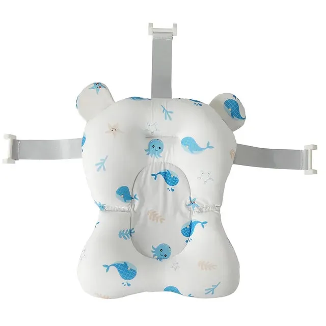 Little Angel Non-Slip Baby Bathtub Mat - Whale (White)