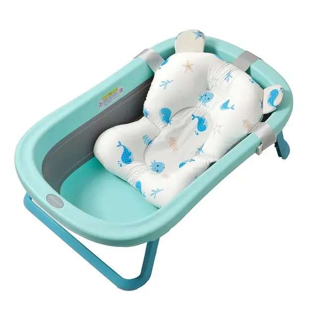 Little Angel Non-Slip Baby Bathtub Mat - Whale (White)
