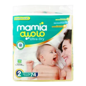 MAMIA ULTRA DRY MINI 3-6KG SIZE 2 74PCS
