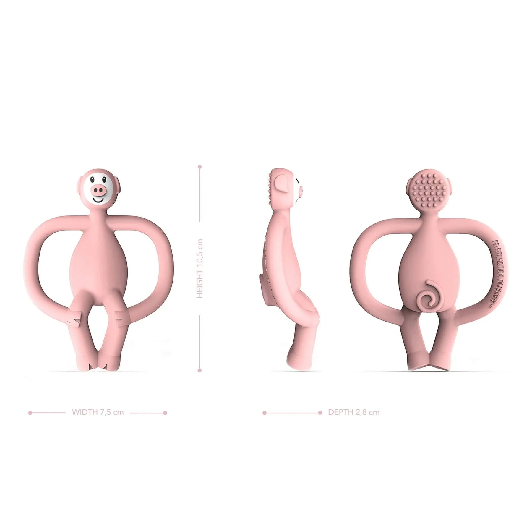 Matchstick Monkey Animal Teether (Pickle Pig)
