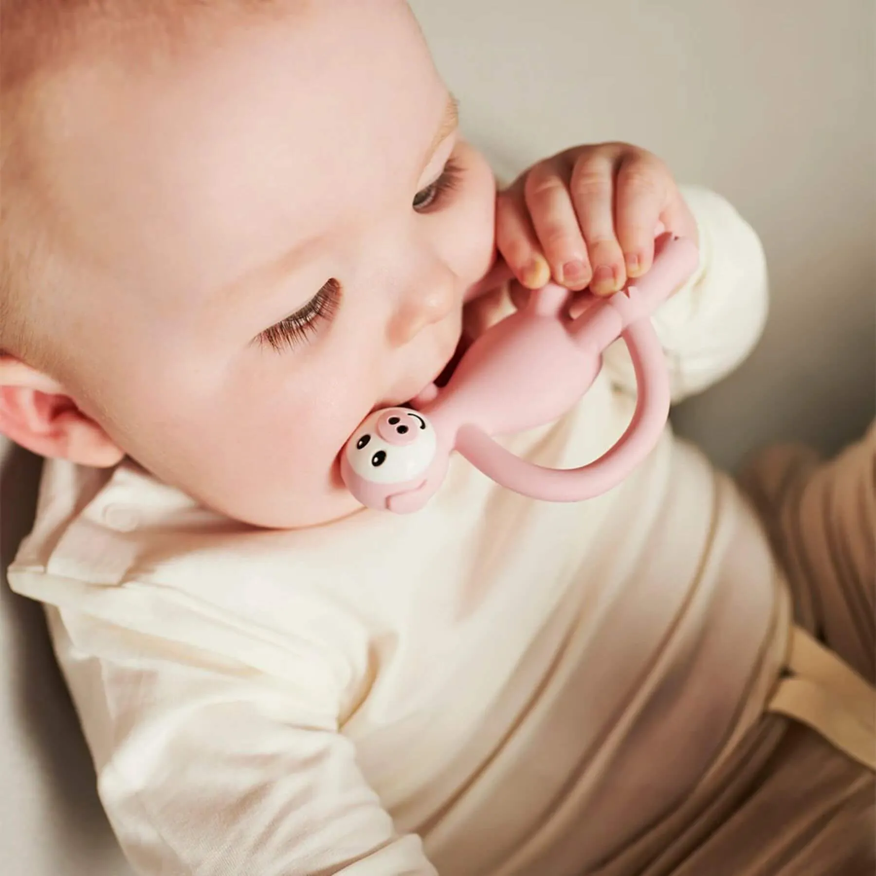 Matchstick Monkey Animal Teether (Pickle Pig)
