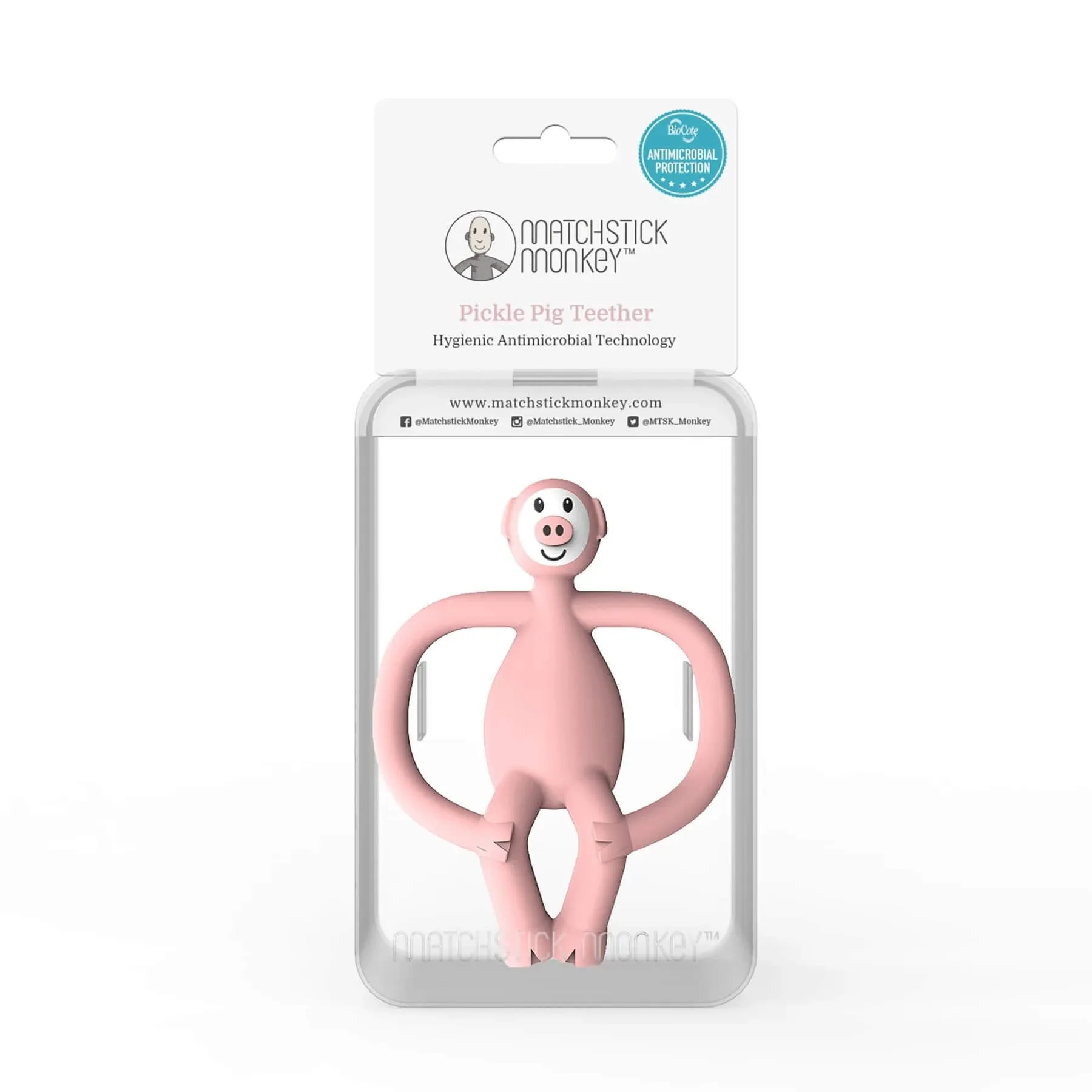 Matchstick Monkey Animal Teether (Pickle Pig)
