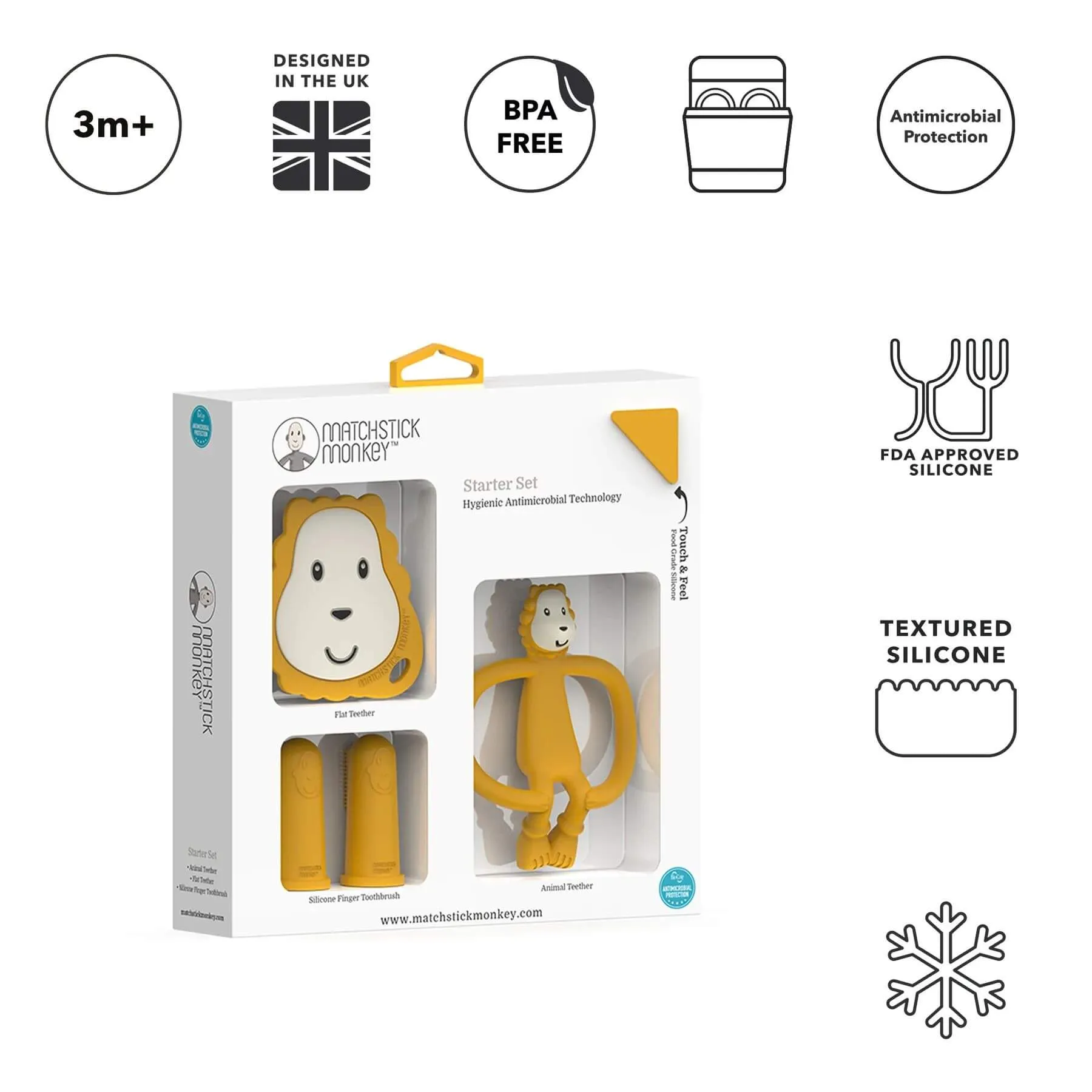 Matchstick Monkey Teething Starter Set (Ludo Lion)