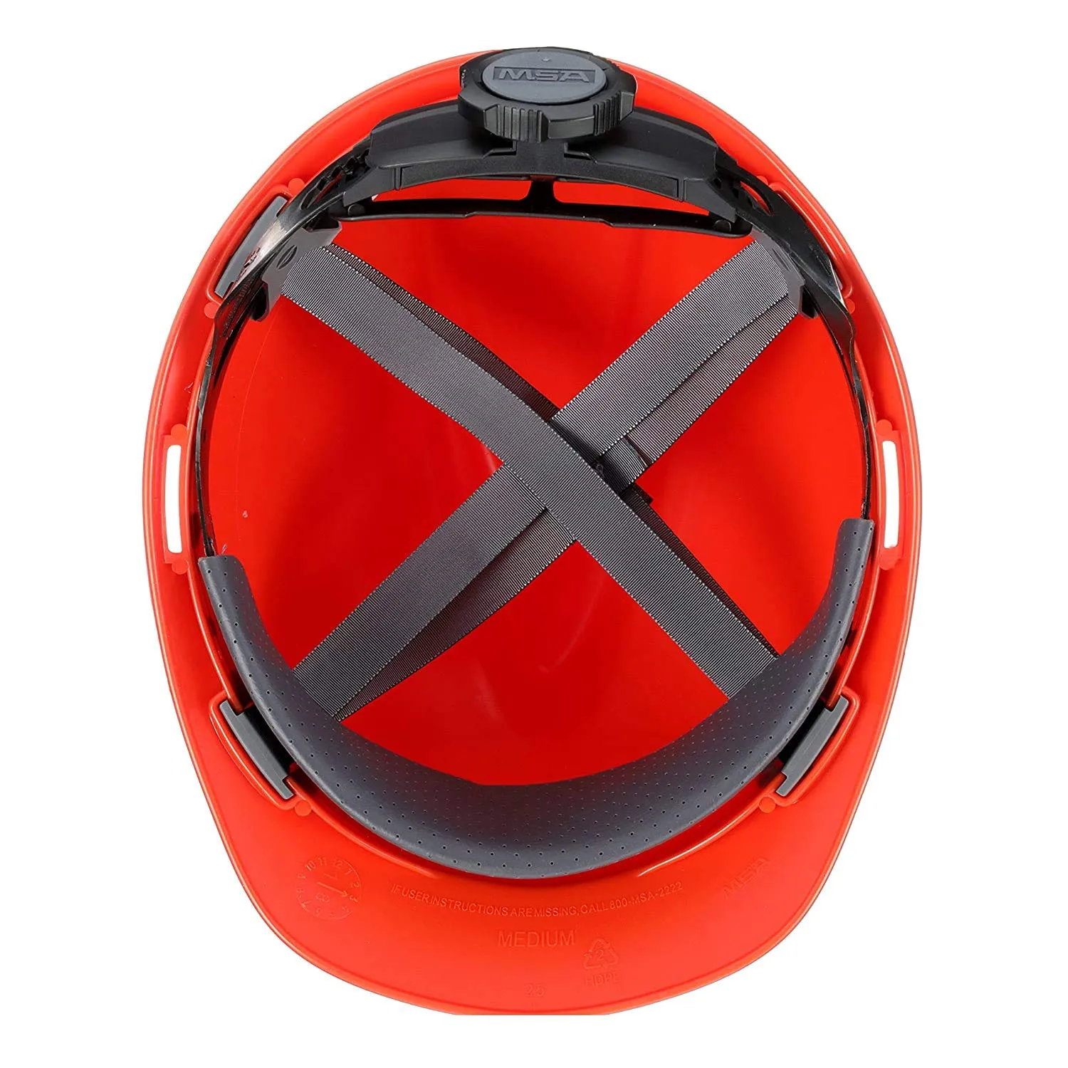 MSA V-Gard Slotted Hard Hat Cap with Fas-Trac III Suspension