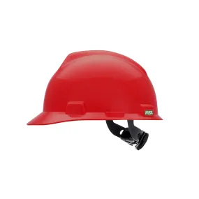 MSA V-Gard Slotted Hard Hat Cap with Fas-Trac III Suspension
