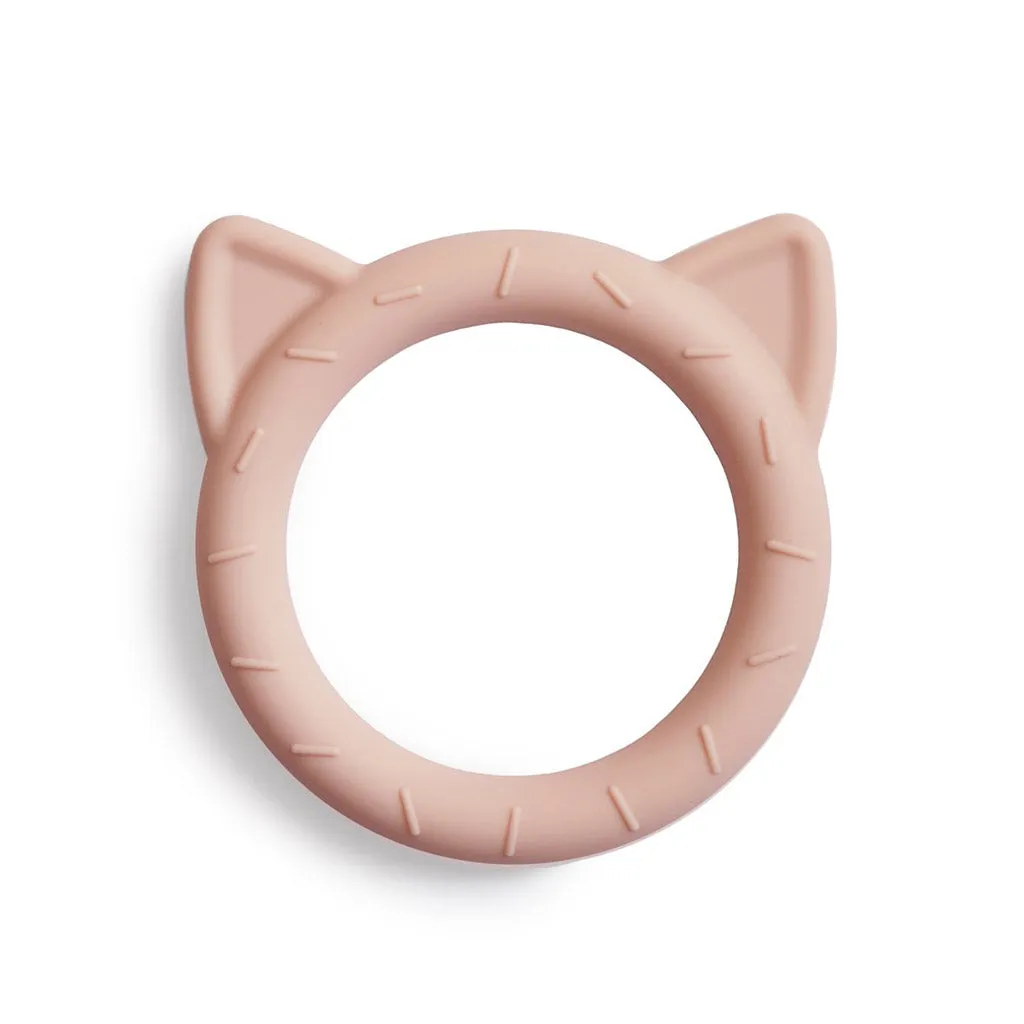 Mushie Cat Teether - Blush