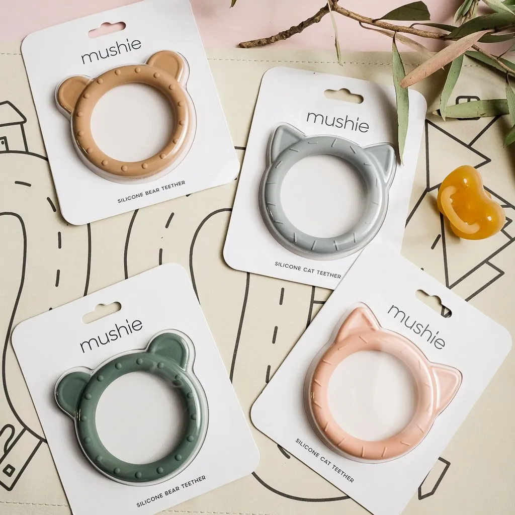 Mushie Cat Teether - Blush