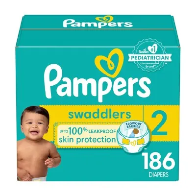 Pampers Swaddlers Disposable Diapers - Size 2 - 186ct