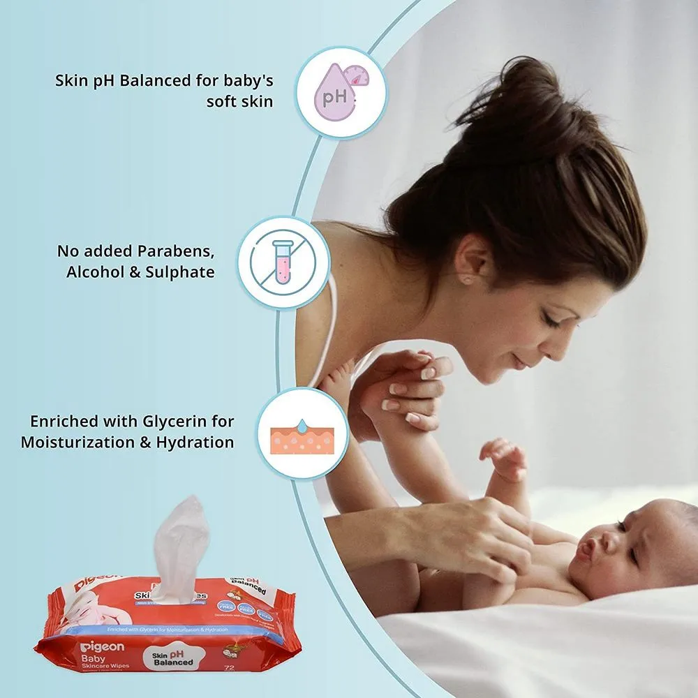 Pigeon Baby Skincare Wipes - 72 Pieces