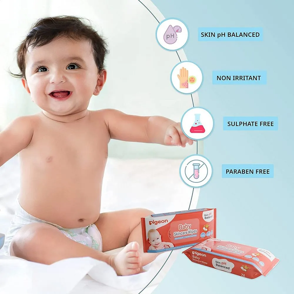 Pigeon Baby Skincare Wipes - 72 Pieces