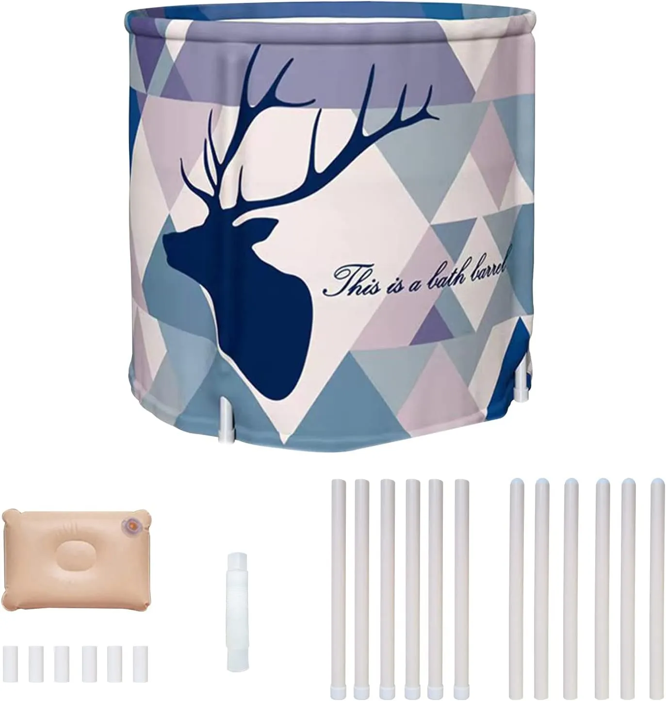 Portable Foldable Bathtub Kit I Soaking Hot Bathtub for Adults I Bathroom SPA Tub I Ice Bathtub I 25.6 x 21.6 x 25.6 inches