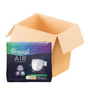 Prevail Air Heavy Absorbent Diapers For Adults With Tabs - Bulk Case