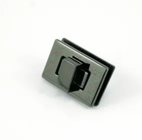 Rectangle Turn Lock Gunmetal