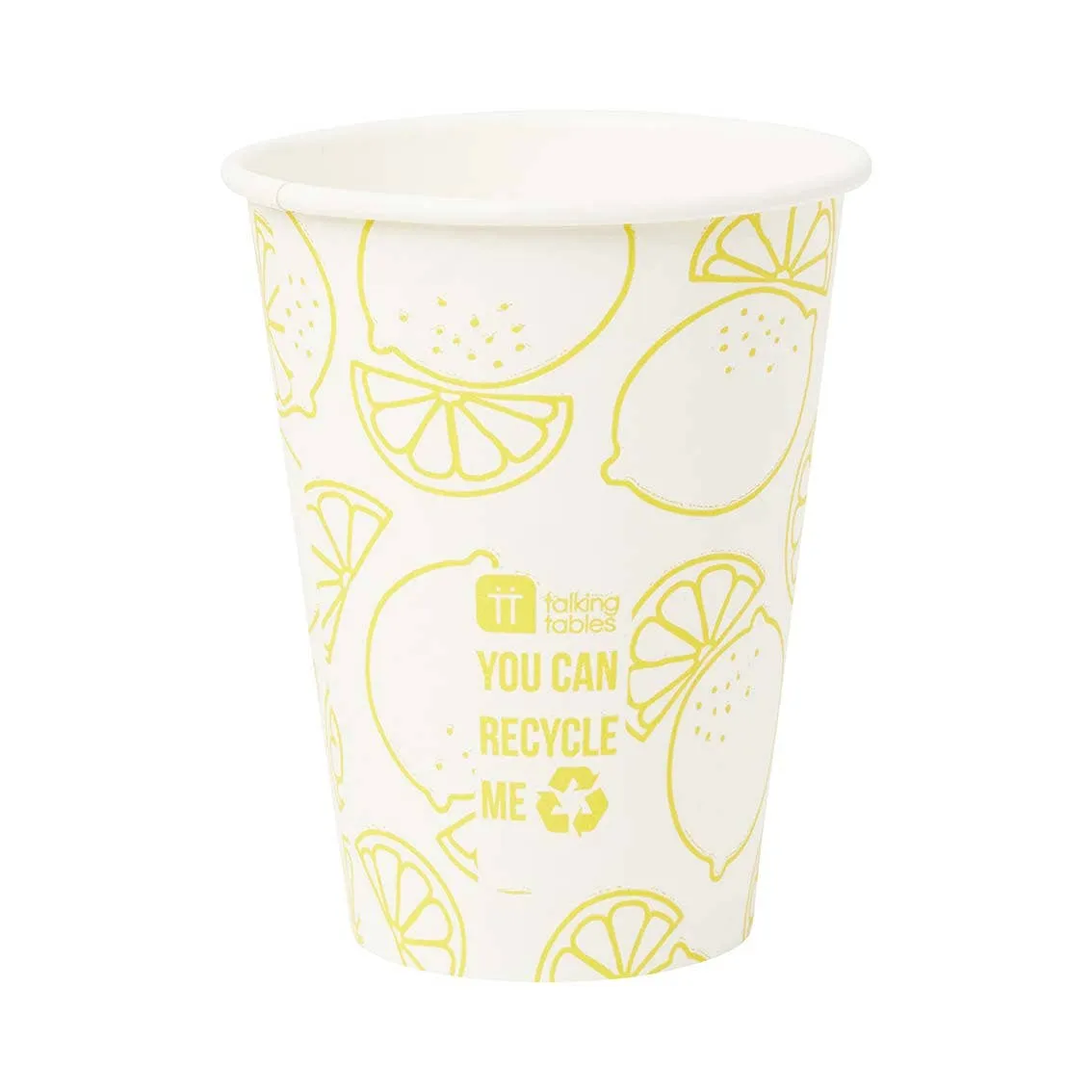 Recyclable Lemon Paper Cups - 8 Pack