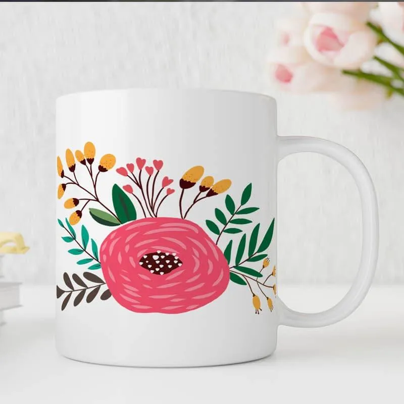 Rose Blossom Bunch Mug - 350 ML