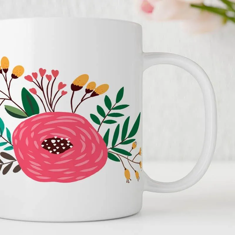 Rose Blossom Bunch Mug - 350 ML