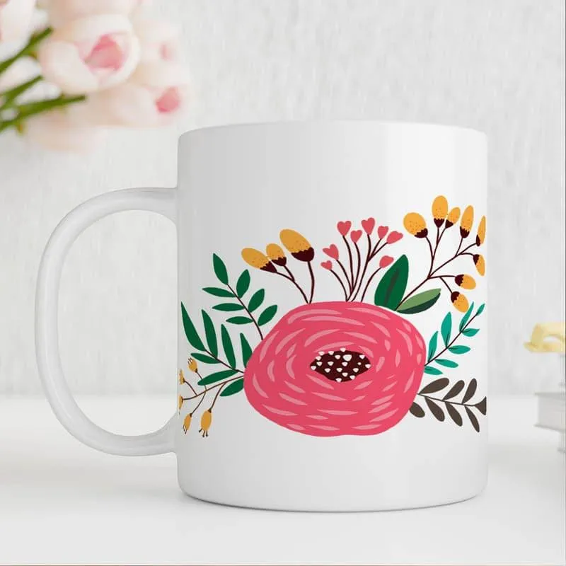 Rose Blossom Bunch Mug - 350 ML