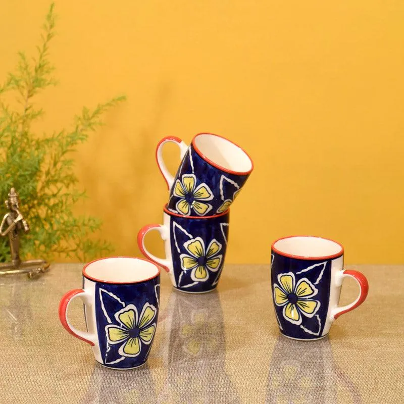 Ruhaani Ceramic Mug (200 ML) - Set of Four