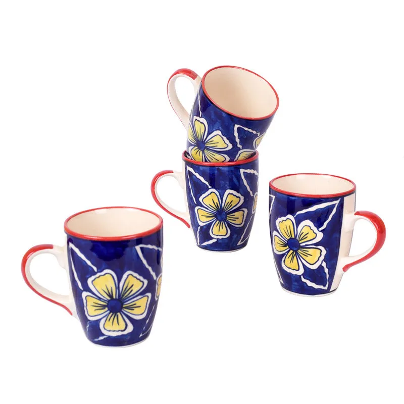 Ruhaani Ceramic Mug (200 ML) - Set of Four