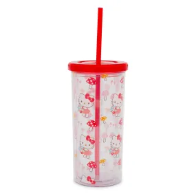 Sanrio Hello Kitty Mushrooms Carnival Cup With Lid and Straw | Holds 20 Ounces