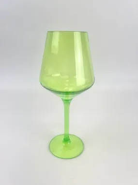 Shatterproof Stemmed Wineglass Lime Green