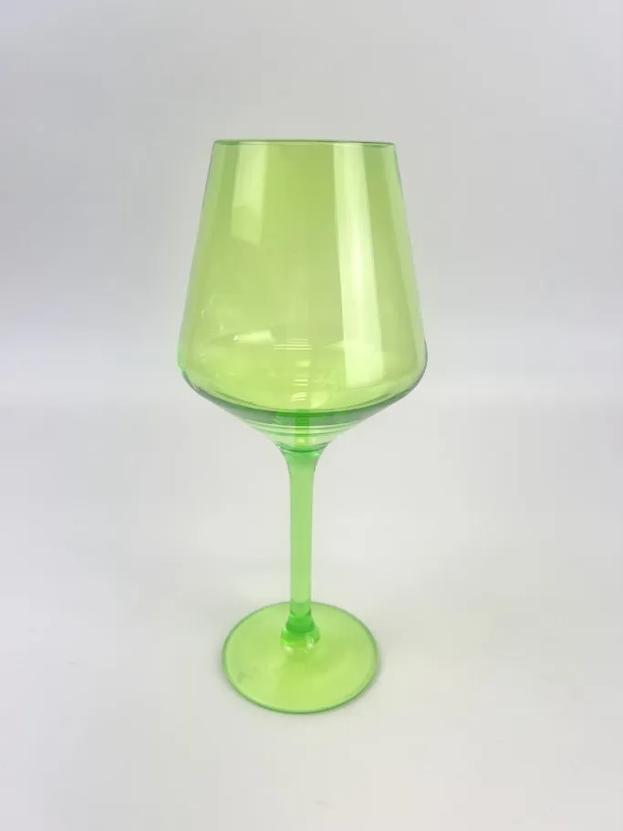 Shatterproof Stemmed Wineglass Lime Green