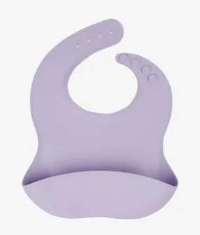 Silicone Baby Bucket Bib - Soft Purple
