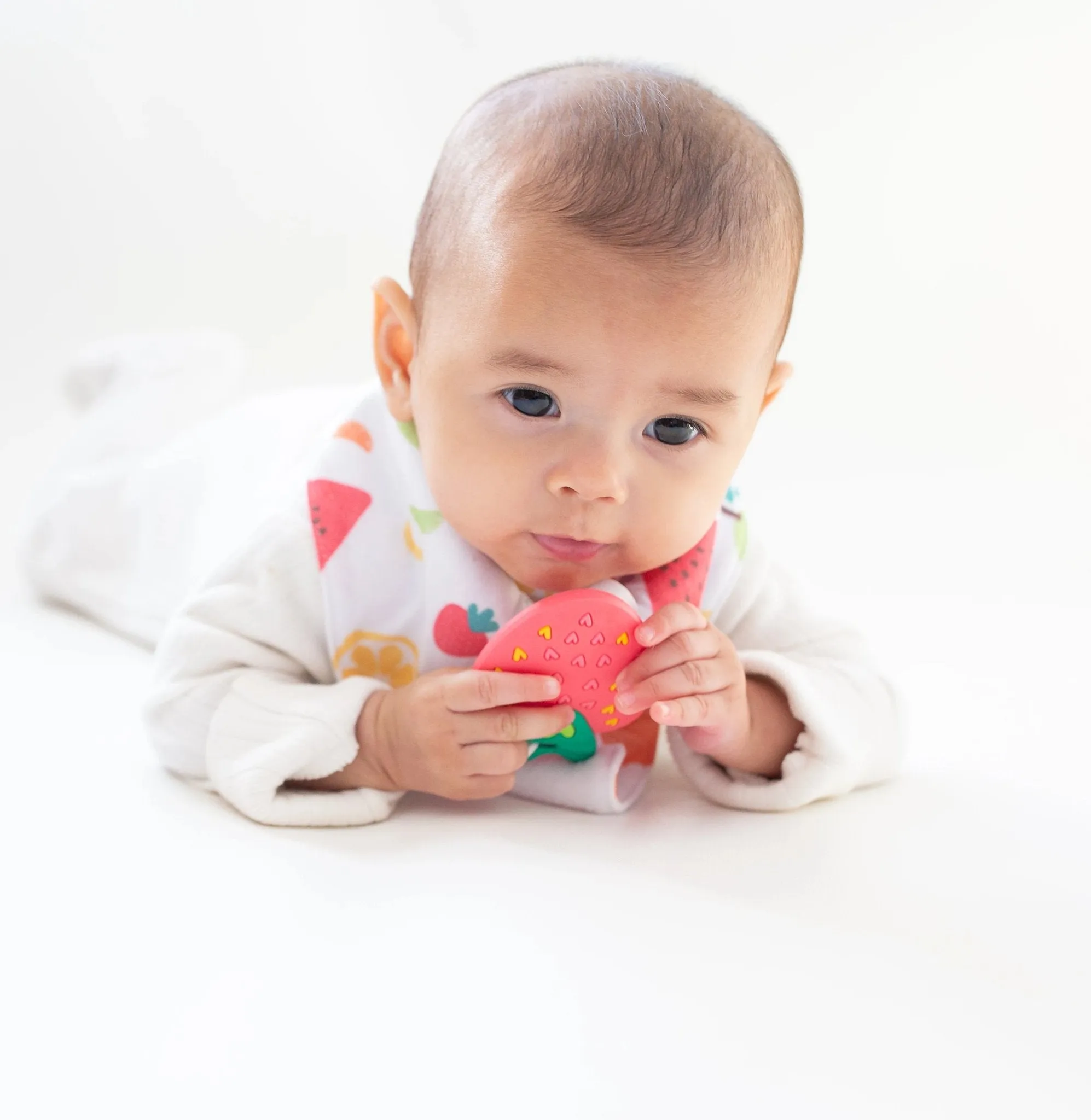 Silli Fruits Bandana Bib Set with Strawberry Teether & Strap