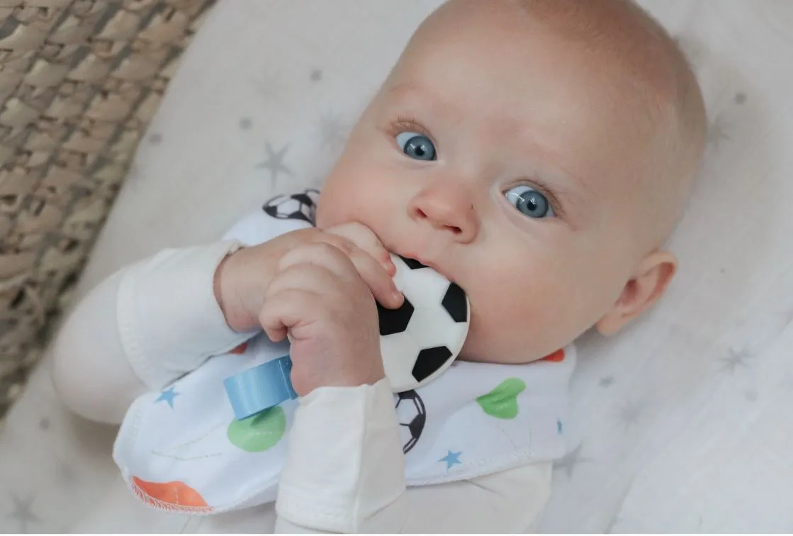 Silli Sports Bandana Bib Set with Soccer Teether & Strap