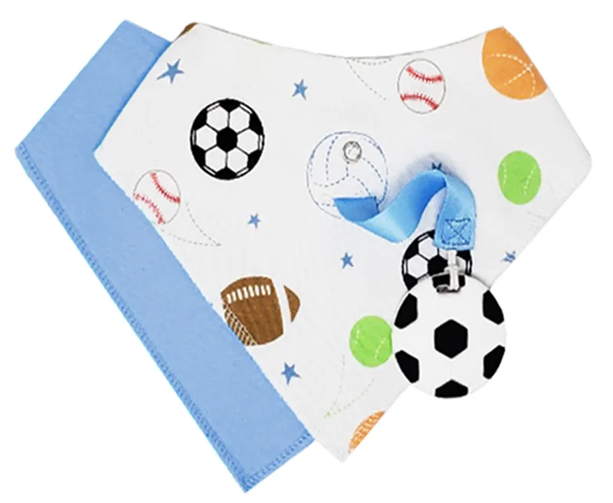 Silli Sports Bandana Bib Set with Soccer Teether & Strap